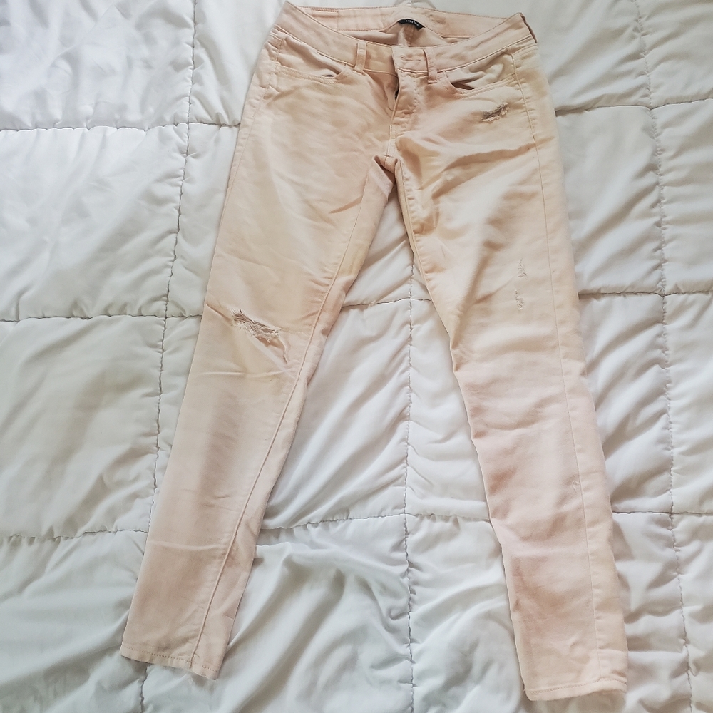 American Eagle Skinny Jeans- Light pink/peach